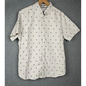 Denim and Flower Ricky Singh Palm Print Shirt XL White